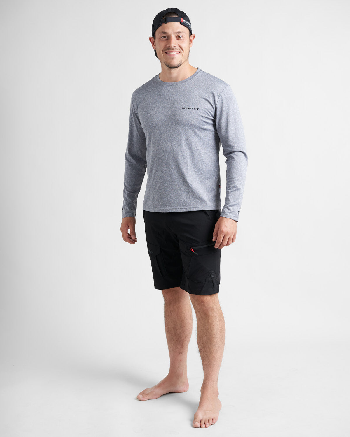 Rooster Hooded Quick Dry UVF Long-Sleeved T-Shirt