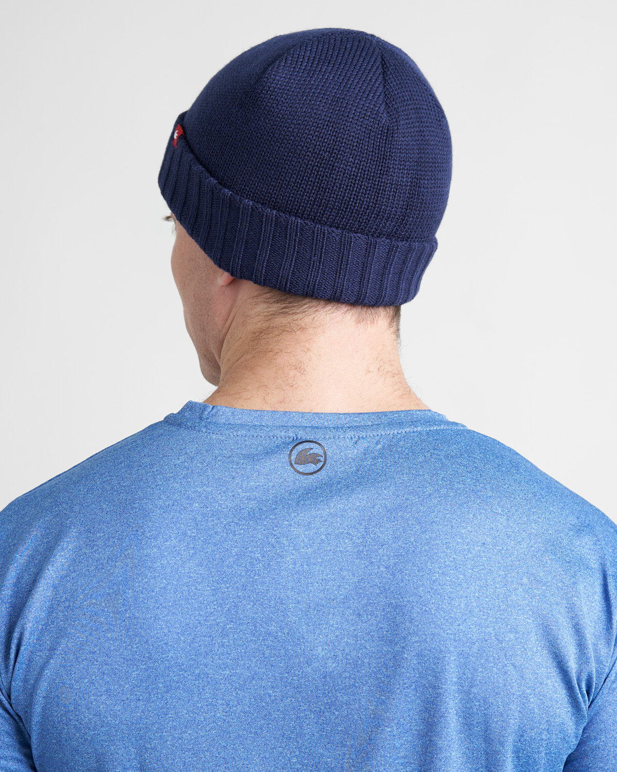 Rooster Merino Wool Fisherman's Beanie - Navy - One Size