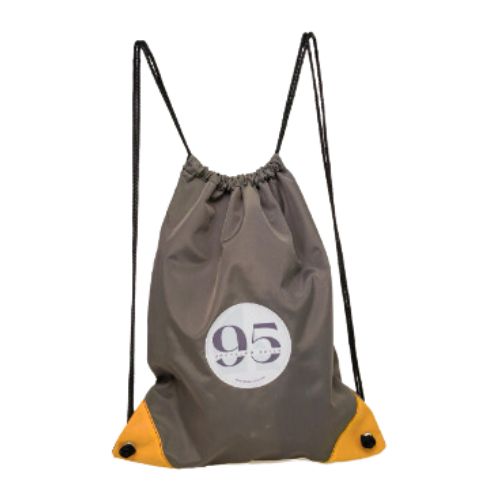 95 Upcycled Spinnaker Bag - small - Grey and Orange