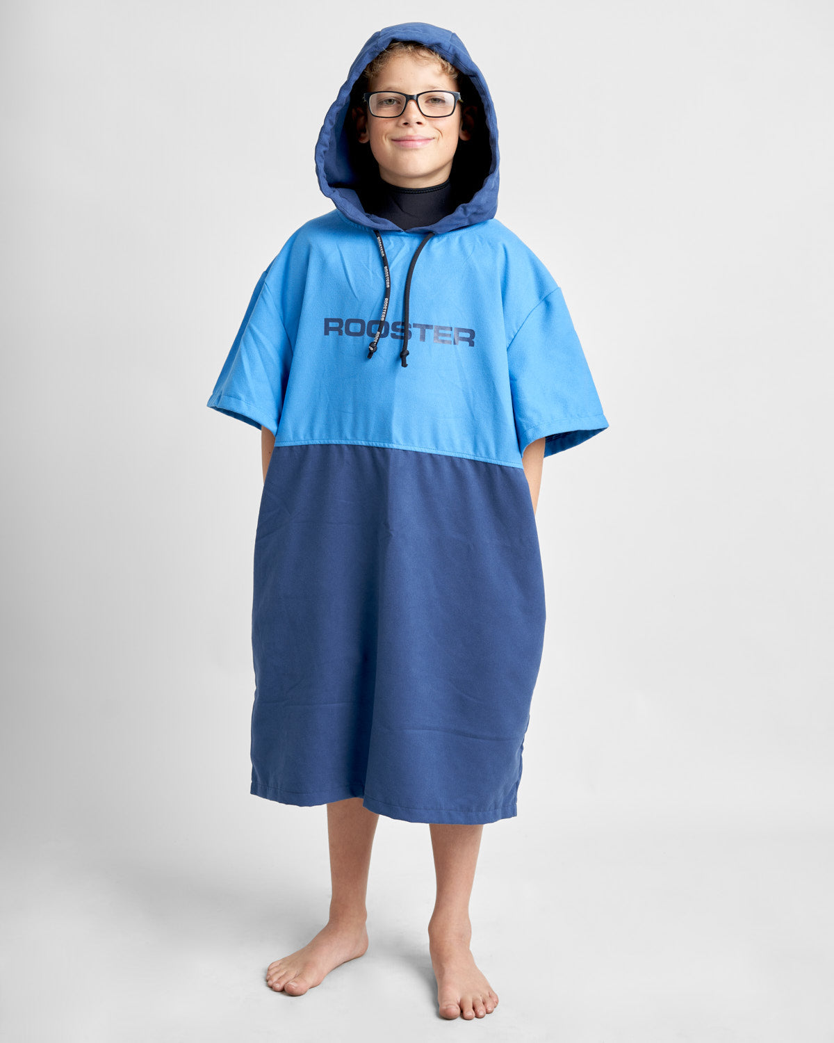 Rooster Microfibre Quick Dry Poncho - Blue