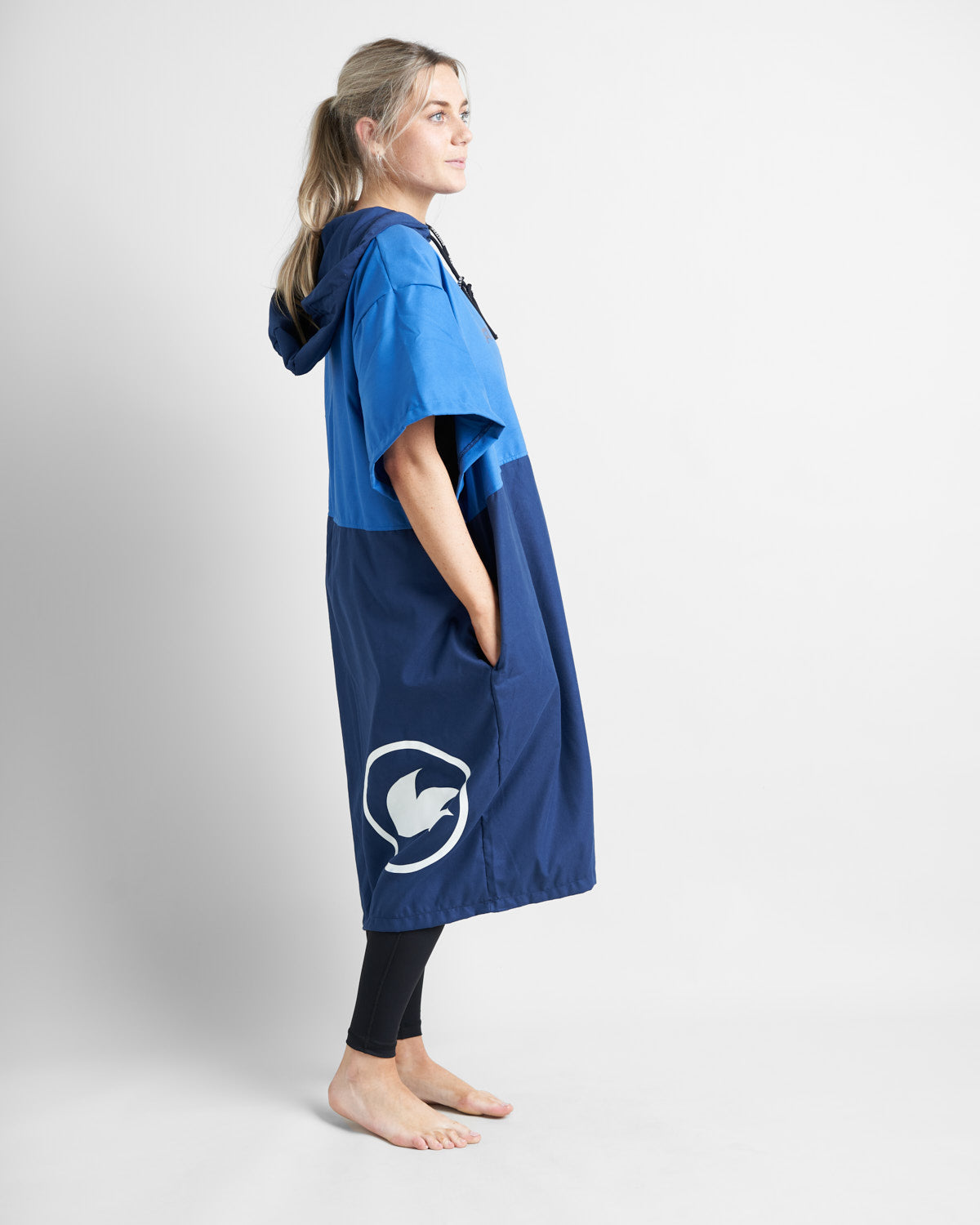 Rooster Microfibre Quick Dry Poncho - Blue