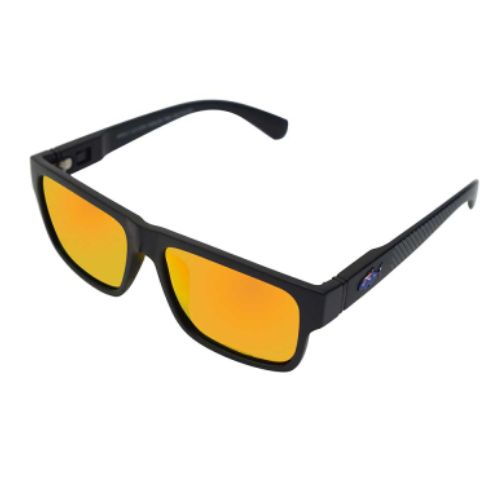 Insalt Sunglasses- Angler Pro Ezi View Matte Black Polarized - Orange