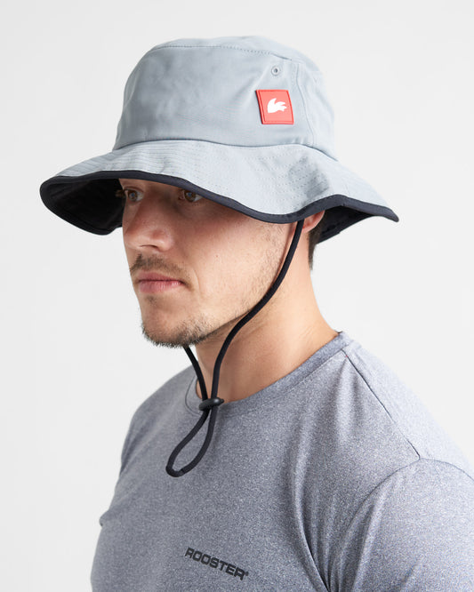 Rooster Wide Brimmed UV Hat - Grey