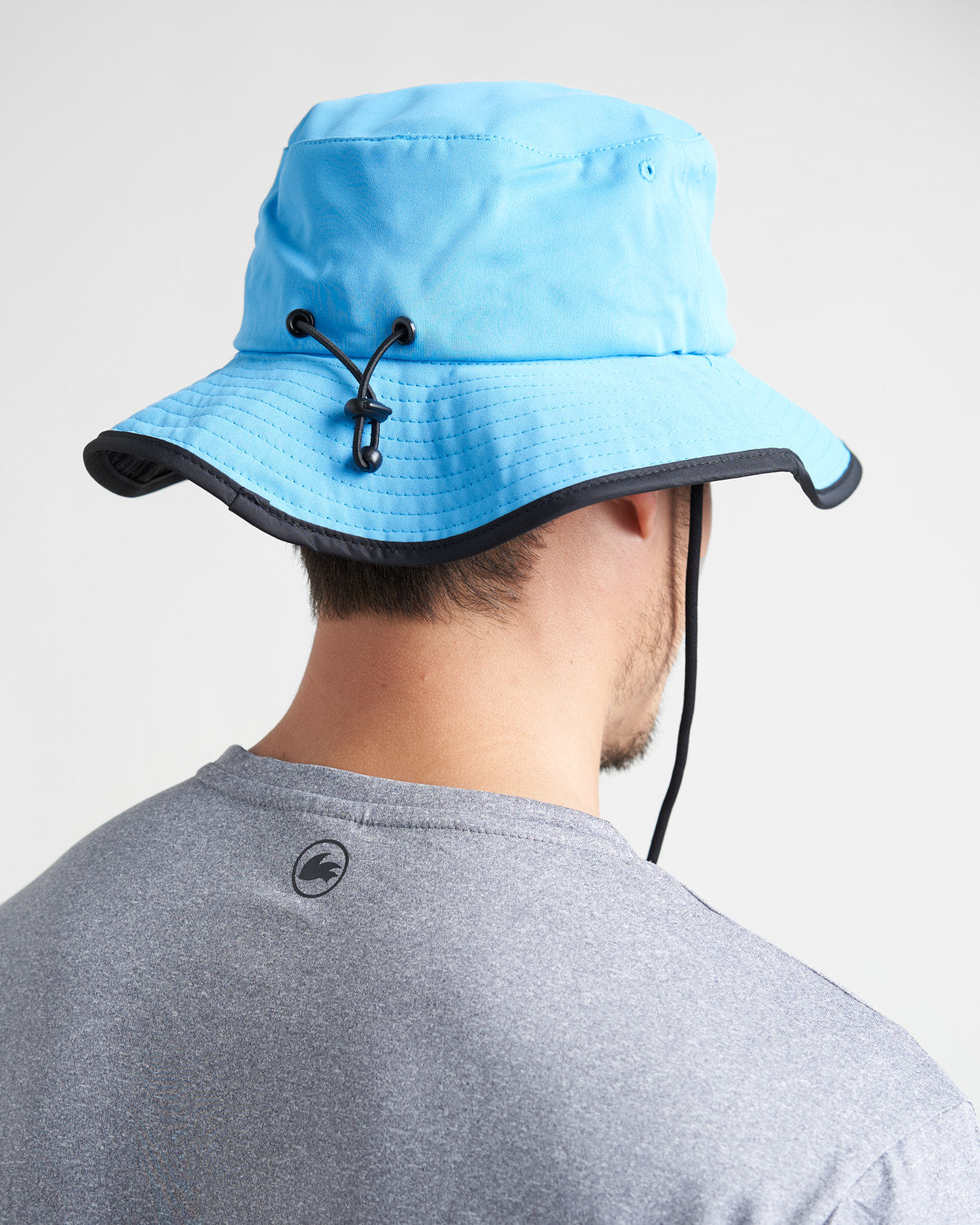 Rooster Wide Brimmed UV Hat - Blue