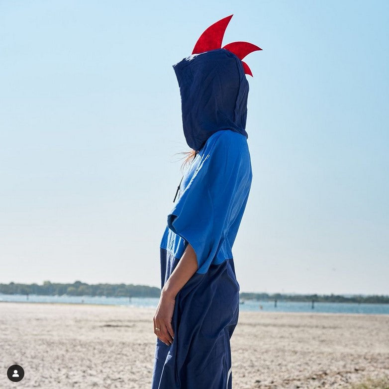 Rooster Microfibre Quick Dry Poncho - Blue